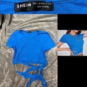 Electrifying Blue Crop top: SHEIN